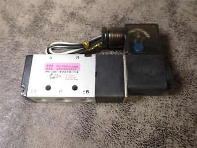 NEW STC 4V210-1/4 5 Way 2 Position Solenoid Pneumatic Air Valve (BN185) - Image 1 of 4