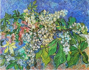Vincent van Gogh: Blossoming Chestnut Branches Giclee Canvas Print - Picture 1 of 1