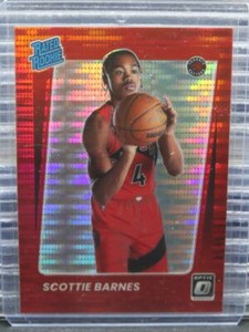 2021-22 Donruss Optic Scottie Barnes Target Set Red Pulsar Prizm Rookie RC #186