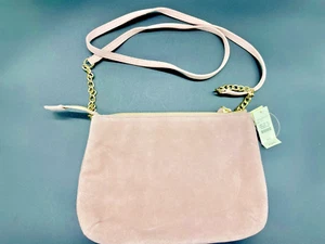 Talbots Rosa Wildleder Handtasche Gold Kettendetail - Bild 1 von 7