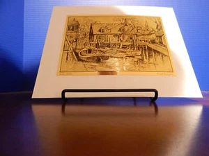 Lionel Barrymore Goldfolienradierungen - Leben am Meer - 4er Set - Bild 1 von 4