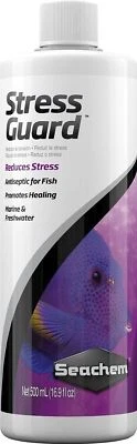 Seachem StressGuard пресная/соленая вода УМЕНЬШАЕТ АММИАК РЫБА АНТИСЕПТИЧЕСКОЕ ЗАЖИВЛЕНИЕ 500 мл  - Изображение 1 из 3