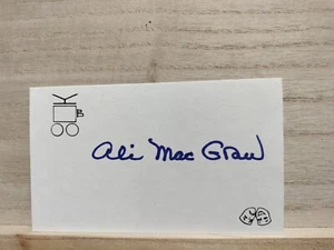Tarjeta 3x5 firmada por Ali Mac Graw - Imagen 1 de 8
