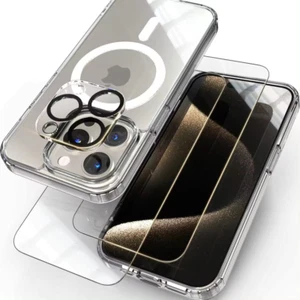 4in1 Kit For iPhone 15 14 13 12 11 Pro Max Mag Case /w Screen & Camera Protector - Picture 1 of 16