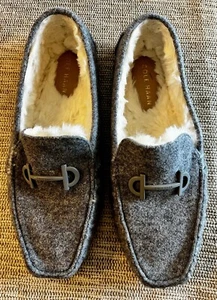 Cole Haan Tully Faux-Fur Lined Driving Loafer in Grey Wool SZ 10.5 Women’s - Picture 1 of 6