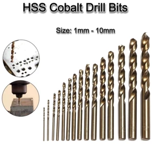 Brocas HSS de cobalto para acero inoxidable resistente fuerte metal duro de 1 mm a 10 mm - Imagen 1 de 24