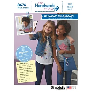 SIMPLICITY SEWING PATTERN 8674 KIDS DIY HANDWORK STUDIO THE REMY BAG ONE SIZE - Picture 1 of 5