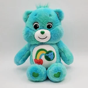 Care Bear Plush 14" Blue Green Tie Dye Earth Day 2022 Love the Planet Rainbow - Picture 1 of 16