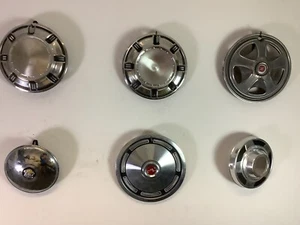 (Qty 6) Vintage Hub Caps for Man Cave Decor Datsun, 280Z, Olds, Mustang Hot Rod - Picture 1 of 8
