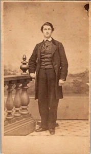 Standing Gentleman, Long Coat, c1860s, CDV Photo, #3543 - Picture 1 of 2