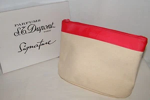 New Vintage S.T. Dupont Parfums Paris Signature Cosmetic Bag / Small Cloth Pouch - Picture 1 of 1