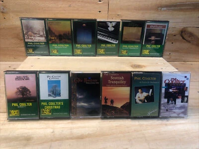 Phil Coulter lot of 12 cassettes, Shanachie Label + 3 Others = 15  + Hard Case - Image 1 of 4