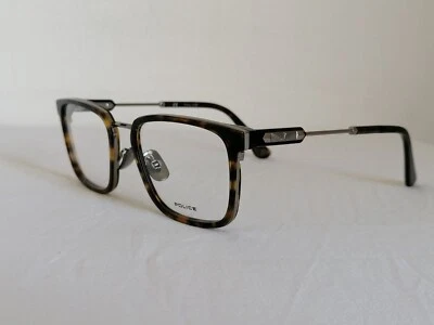 POLICE VPLF09-0509 Designer Eyeglasses Glasses Frames Havana and Ruthenium 53 mm - Image 1 of 4