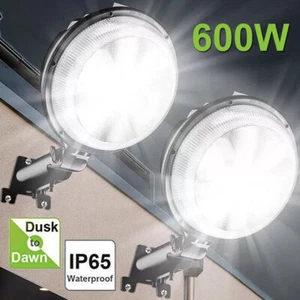 600W LED Barn Yard Street Outdoor Garden Security Light Dusk to Dawn Flood Light - Picture 1 of 15