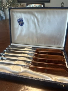 MCM Vintage Washington Forge Forgecraft Steakmesser Edelstahl 6er Set - Bild 1 von 7