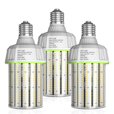 3X Corn Led Light Bulb 5000k 80W E39 Replace 250W MH/HPS High bay Warehouse Lamp - Image 1 of 4