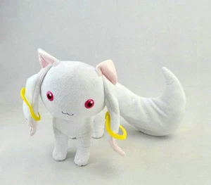 Juguete de peluche suave de 9"" Puella Magi Madoka Magica Magic Kyubey Qbay Cat  - Imagen 1 de 6