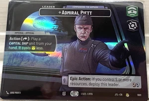 Star Wars Unlimited Showcase Card #1001 ~ Admiral Piett  Commanding The Armada - Picture 1 of 2