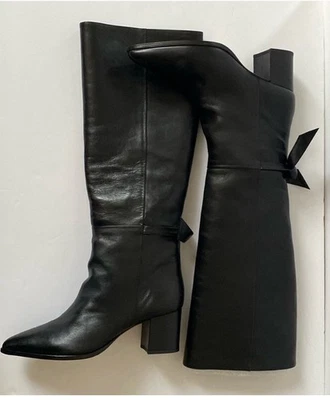 Nuevo Alexandre Birman Clarita 60mm Cuero Arco Rodilla Tacón Talla 38 Foto 1 de 4