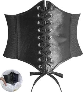 Corset Halloween Belt Pirate Korsettgürtel Elastischen Korsett Leder - Bild 1 von 6