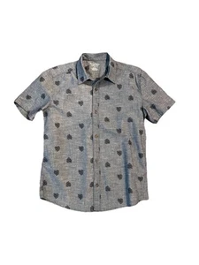 Tommy Bahama Kids Button Up Leaf Print Shirt Sz XXL (16) Short Sleeve Blue - Picture 1 of 8