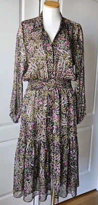 Vestido Misa Los Angeles Talla L Grande Laysi Manga Larga Nivel Primavera Ramo Floral Foto 1 de 4