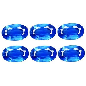Lote de 6 piezas VVS 3,90 quilates genuino ovalado 6 x 4 mm azul real 100 % natural cianita de Nepal - Imagen 1 de 5
