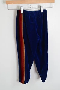 Aviator Nation Blue Velvet Side 5 Stripe Jogger Sweatpants Youth Size 6 - Picture 1 of 4