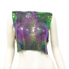 Women Metallic Shiny Camisole Tank Top Vest Glitter Sexy Party Clubwear
