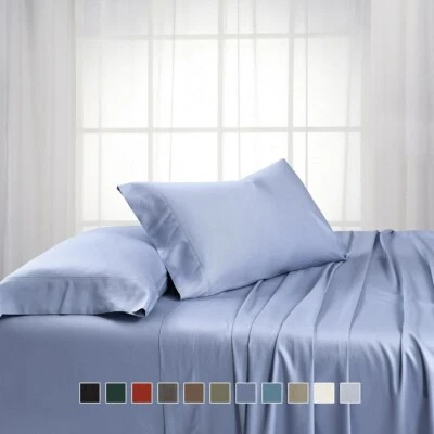 顶部分体特大号床单套装竹棉混纺柔性头冷床单  — 第 1/3 张图片