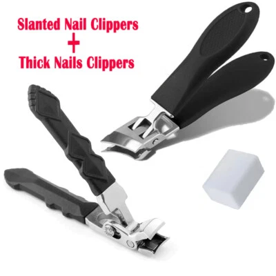 Cortaúñas extra grandes para uñas gruesas de acero inoxidable de alta resistencia profesional Foto 1 de 4