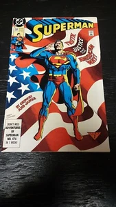 1991 DC COMICS SUPERMAN #53 VF VINTAGE CLASSIC FLAG COVER Visit My eBay Store - Picture 1 of 3