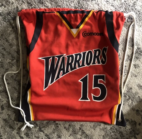 Throwback Golden State Warriors Basketball Jersey Style Drawstring Bag Cover