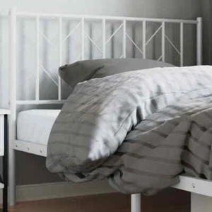 vidaXL Metal Headboard White 107 cm King Single - Picture 1 of 7
