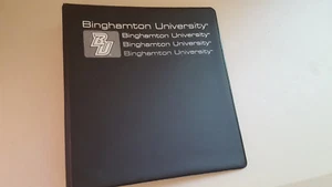 Binghamton University Universal 3-Ring Black Binder 2" 2-Clear Interior Pockets - Picture 1 of 11