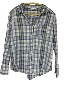 Chemise à carreaux manches longues boutonnée unisexe Bp taille XL - Photo 1/3