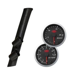 Patrol GQ Y61 1987-97 Pillar Pod w/ Black 0-20 Diesel Boost 0-900 Ext Temp Gauge - Picture 1 of 12