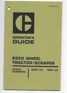 Guía del operador raspador de ruedas Caterpillar 633D 25W1-UP, 19W1-UP - Imagen 1 de 2