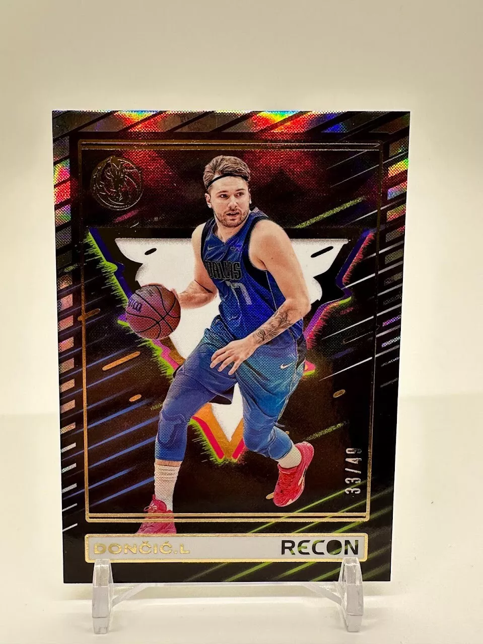 2023-24 Panini Recon Luka Doncic Effect Holo /49 #144 Dallas Mavericks SP