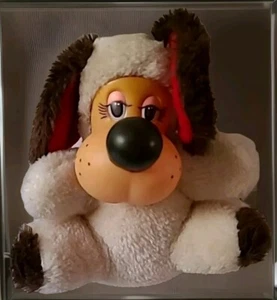 Vintage 1980's Lido 8" Scuffy Rubber Face Plush Hound Dog Russ Berrie Toy - Picture 1 of 4