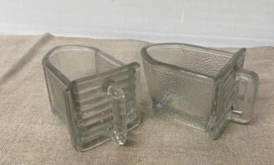 Ancien mini bac tiroir mouler en verre épais lot de 2 pièces🤩🤩🤩 🤩 - Photo 1/4
