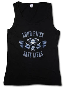 LOUD PIPES SAVE LIVES TANK TOP VEST - Live To Ride Biker SAMCRO Rocker Club SOA - Bild 1 von 1