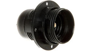 E27 insulating socket with external thread, black OTE27-01/2/T /T2UK - Picture 1 of 1