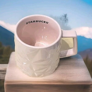 Taza vaso de café Starbucks Mint melocotón perla cerámica nacarada 14 oz - Imagen 1 de 3