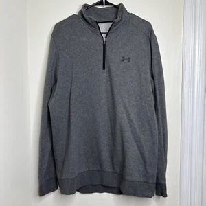 Under Armour Quarter Zip grau Pullover Sweatshirt Oberteil Herren Large lockere Passform - Bild 1 von 10
