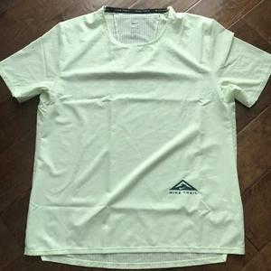 Nike Men Dri-Fit Rise 365 Trail Running T-Shirt Lime Ice DN4482 303 ALL SIZES - Picture 1 of 12