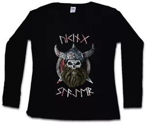 CAMISETA DE MUJER VIKING SLAYER MANGA LARGA Thor Odin Vikings Rune Loki - Imagen 1 de 1