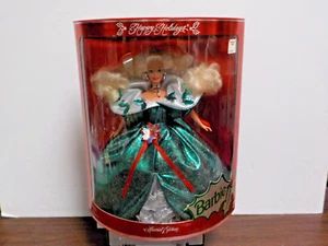 C0712 1995 Mattel Barbie "Happy Holidays (14123)" Fashion Doll (New - Box Dmg) - Picture 1 of 5