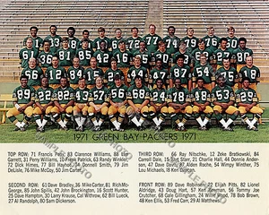 1971 GREEN BAY PACKERS NFL FOOTBALL TEAM 8X10 PHOTO - Picture 1 of 1