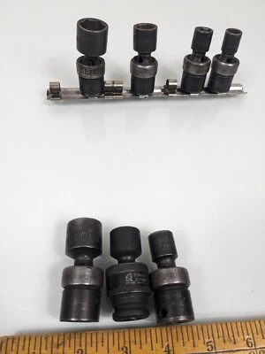 SK Tools 1/2” Drive Metric 4pc 6 Point Swivel Impact Socket Set 33364 10mm-18mm - Image 1 of 4